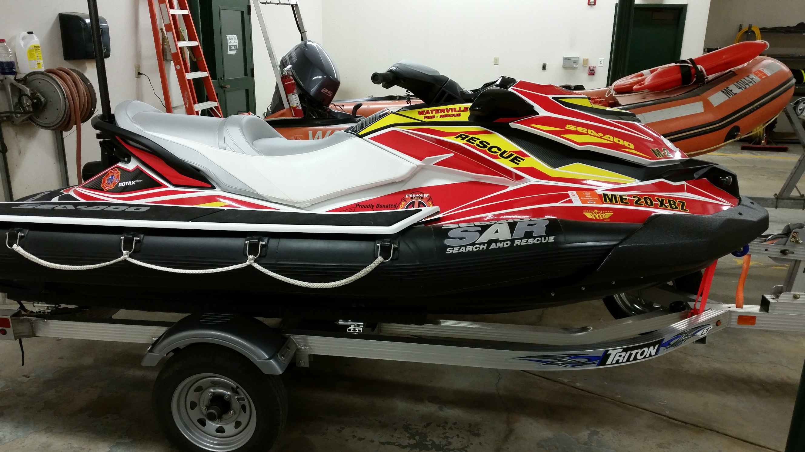Picture of the left side Search and Rescue (SAR) jet ski